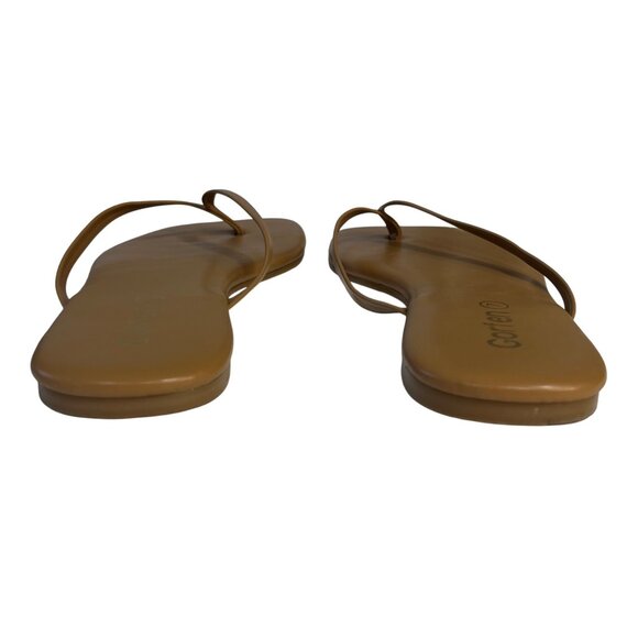 Gorfen Square Toe Flip Flop Sandals Womens Size 7 Tan - Picture 4 of 8